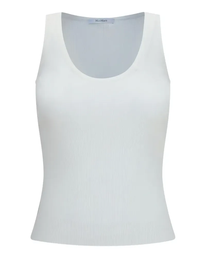 Max Mara Geripptes Oberteil - Weiß Weiß