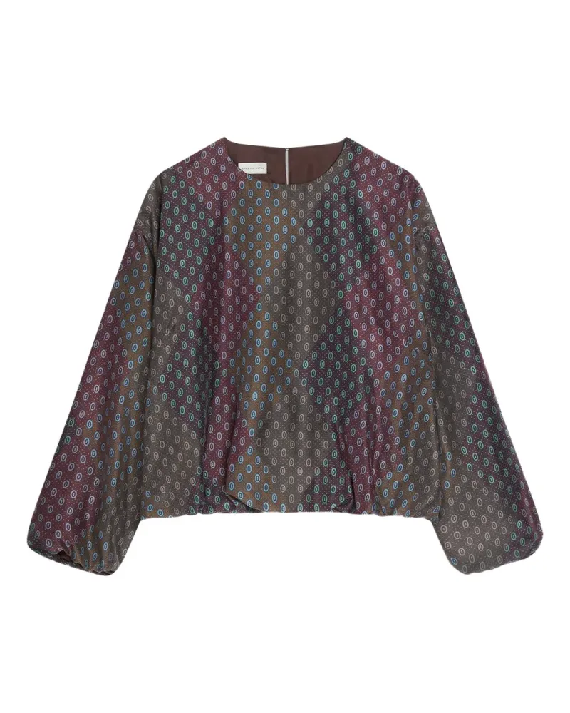 Dries van Noten Bluse mit geometrischem Print - Braun Braun