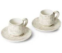 Set aus zwei Kaffeetassen aus Porzellan - Nude