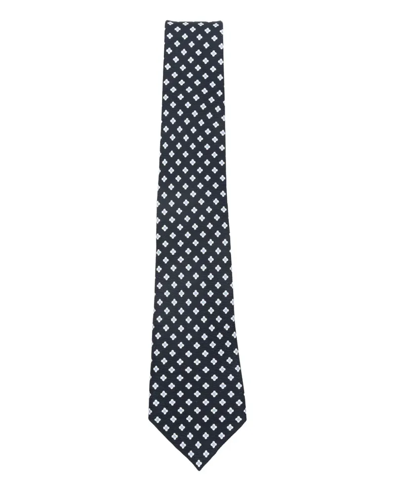 Ermenegildo Zegna Geblümte Seidenkrawatte - Blau Blau
