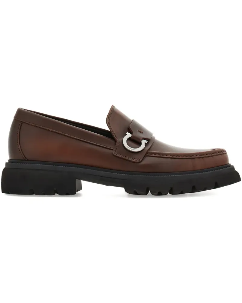 Ferragamo Loafer mit Gancini-Spange - Braun Braun