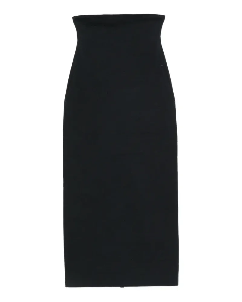 Issey Miyake high-waisted zip-back midi skirt - Blau Blau