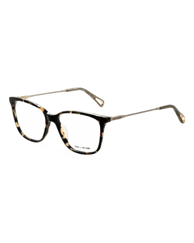 Zadig & Voltaire Eckige Brille in Schildpattoptik - Gold Gold