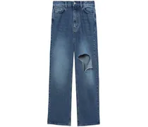 Weite Jeans in Distressed-Optik
