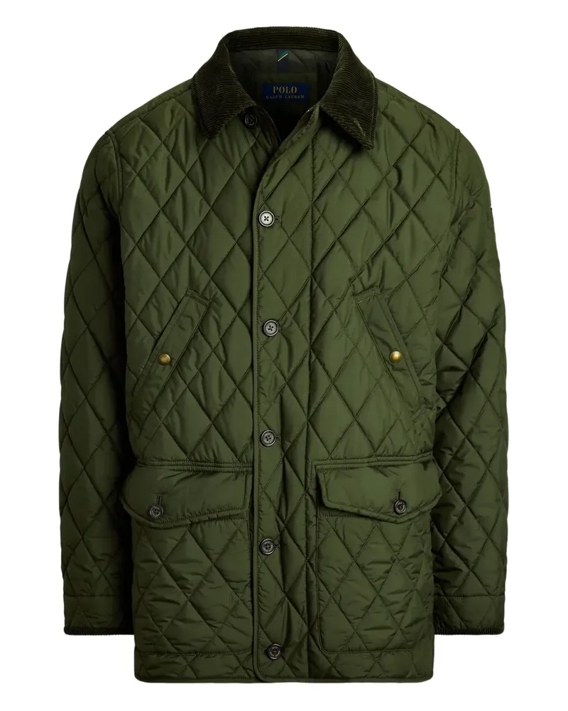 Ralph Lauren corduroy-collar quilted coat - Grün Grün