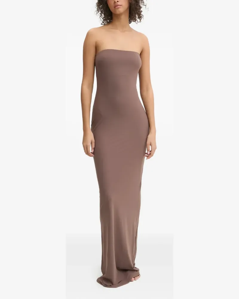 Guess Schulterfreies Maxikleid - Braun Braun