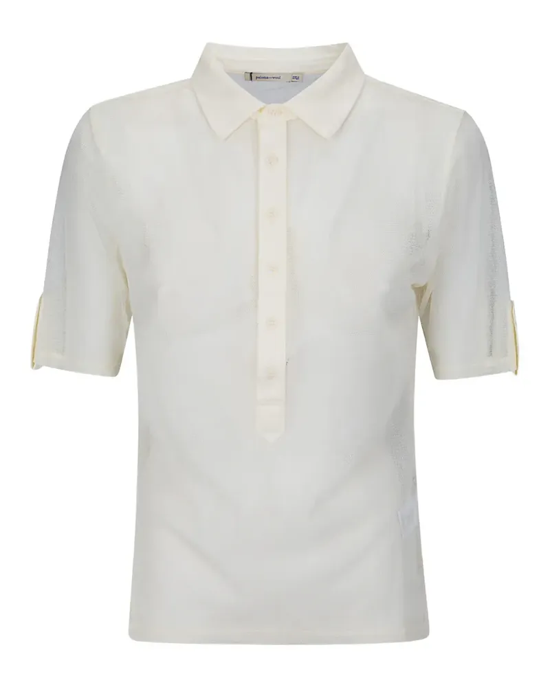 Paloma Wool Sile mesh polo shirt - Weiß Weiß