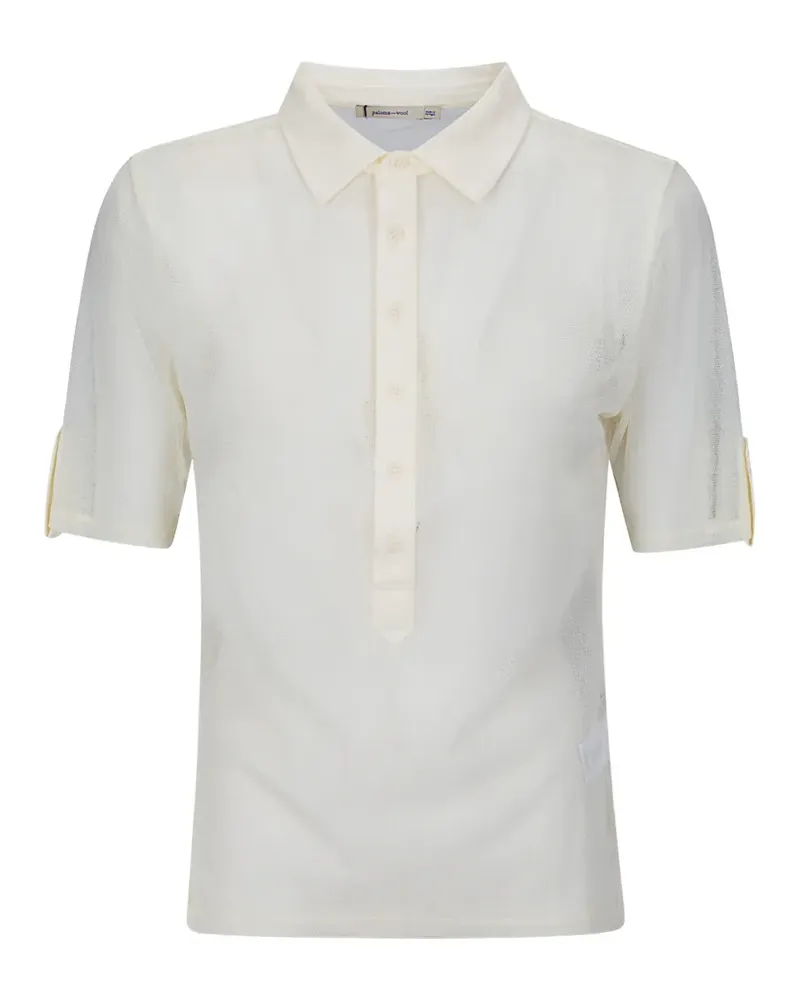 Paloma Wool Sile Poloshirt aus Mesh - Weiß Weiß
