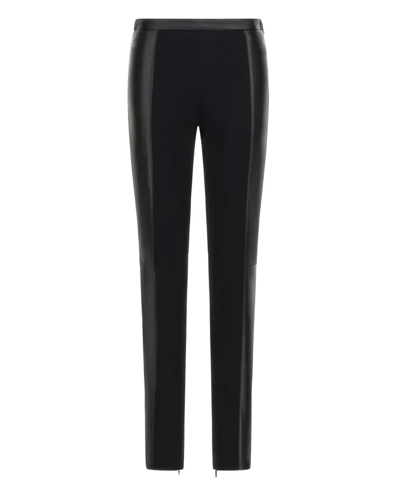 Roberto Cavalli Leggings mit Ledereinsätzen - Schwarz Schwarz