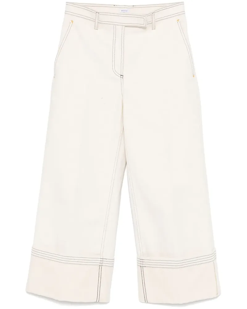 Thom Browne Weite Jeans mit Gürtel - Nude Nude