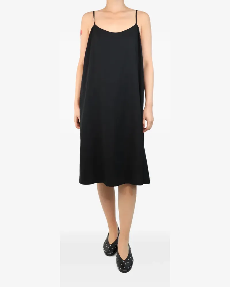 Lafayette148 Midikleid mit Spaghettiträgern - Schwarz Schwarz