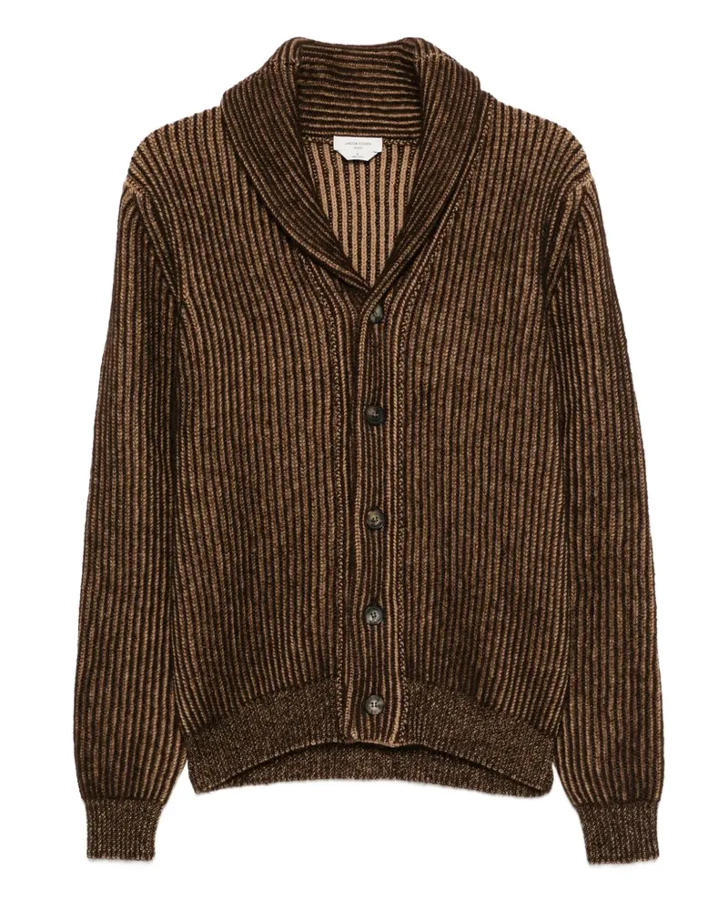 Jacob Cohën Gestreifter Cardigan mit Schalkragen - Braun Braun