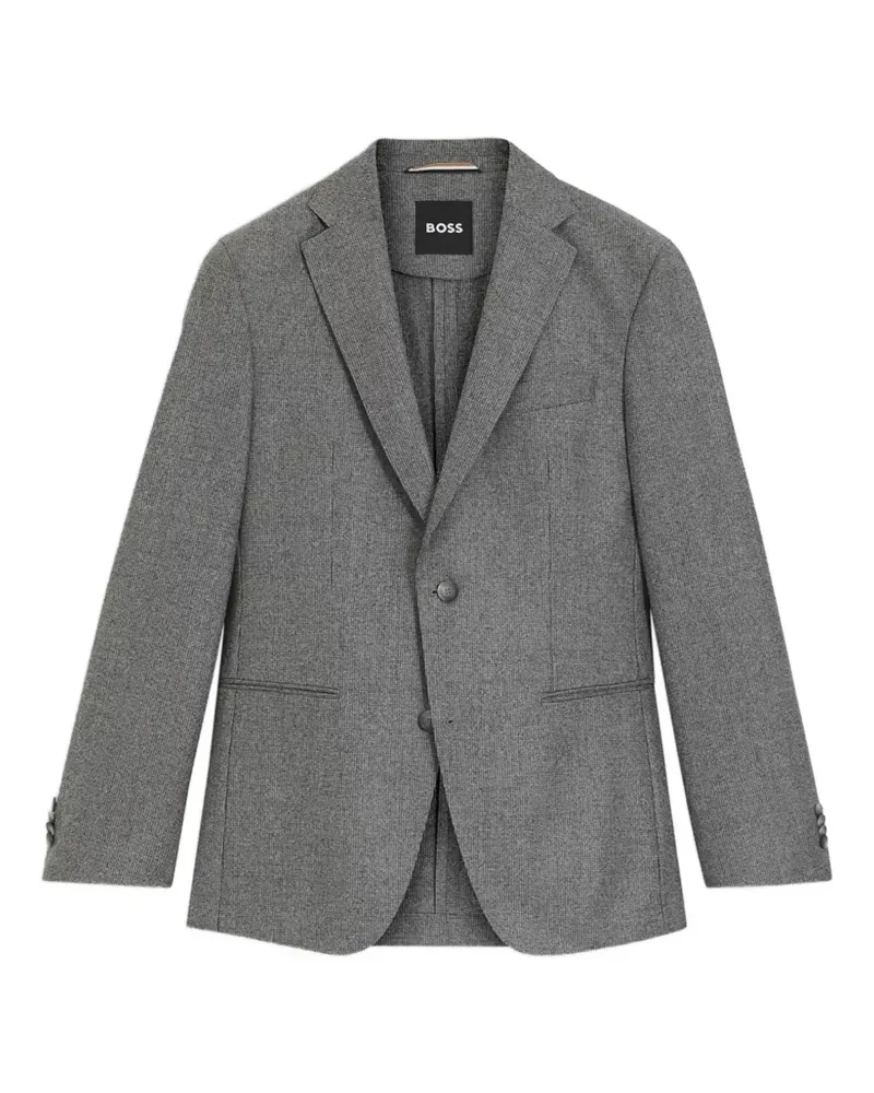 HUGO BOSS notched-lapel blazer - Grau Grau