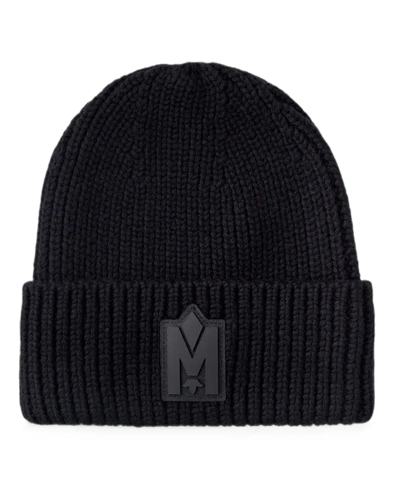 Mackage Jude-MZ logo-patch beanie hat - Schwarz Schwarz