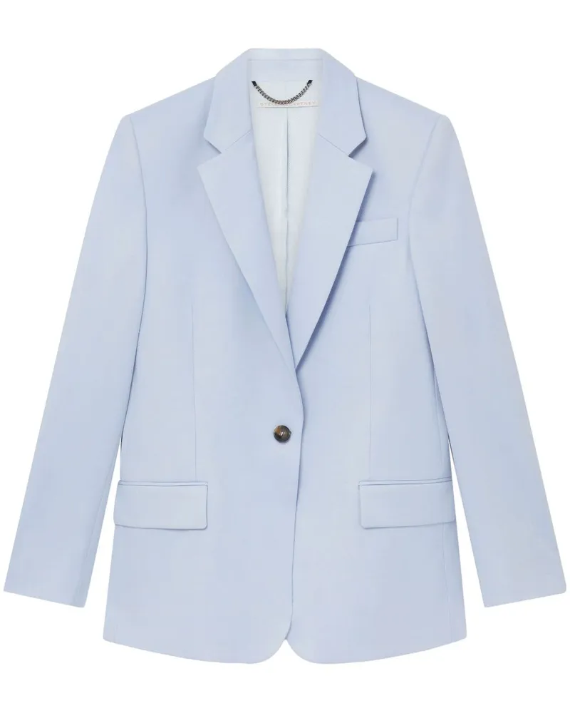 Stella McCartney Einreihiger Flanellblazer - Blau Blau