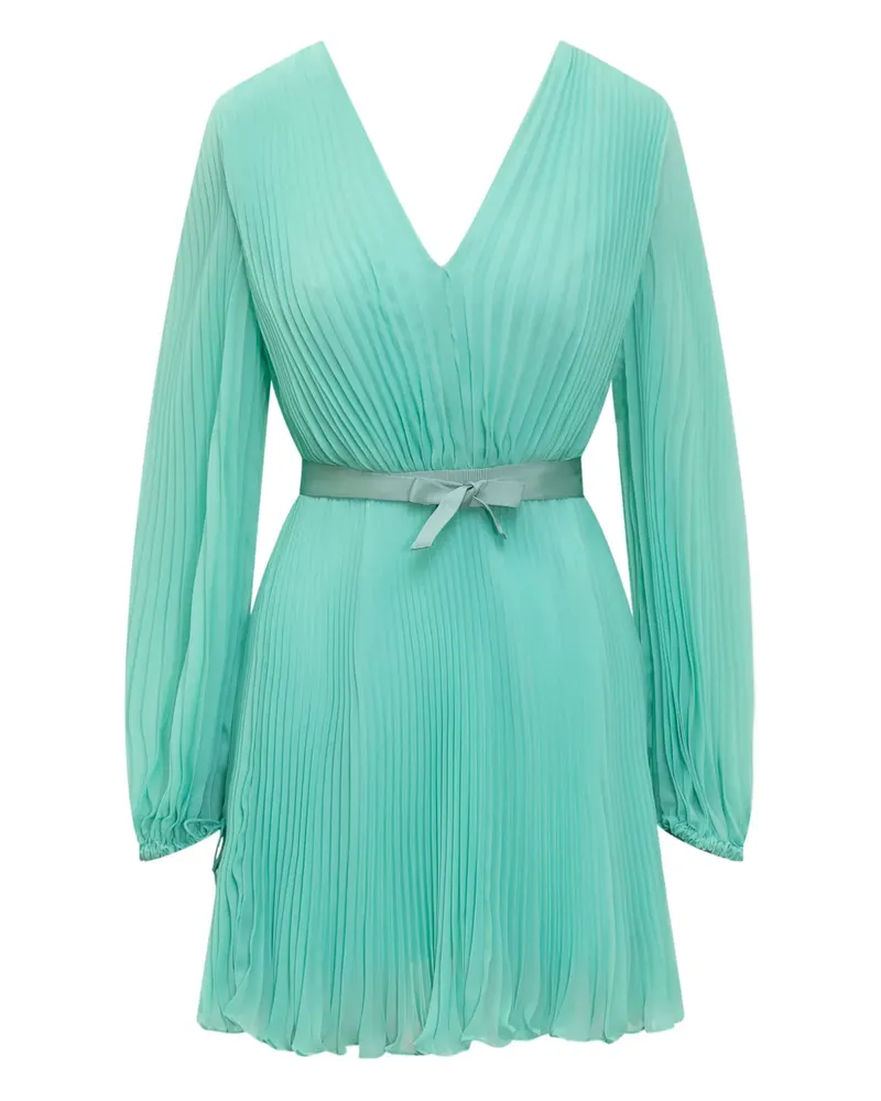 Max Mara Plissiertes Minikleid - Grün Grün