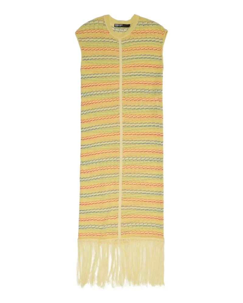 BIMBA Y LOLA Midikleid mit Fransensaum - Gelb Gelb