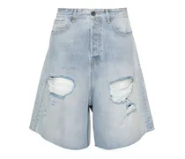 Halbhohe Destroyed Jeans-Shorts