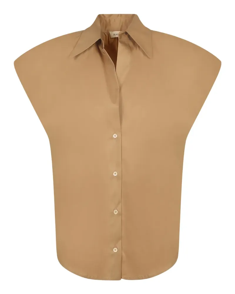 Blanca sleeveless cap-shoulder shirt - Nude Nude