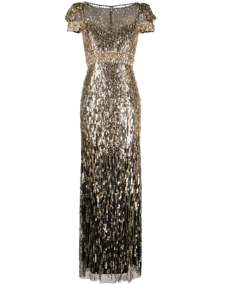 Jenny Packham Kleid mit Pailletten - Gold Gold
