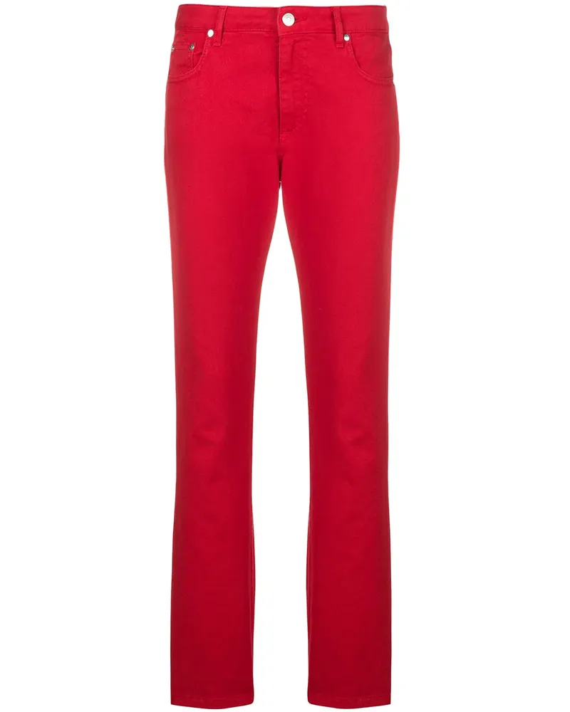 MSGM Jeans mit Logo-Print - Rot Rot