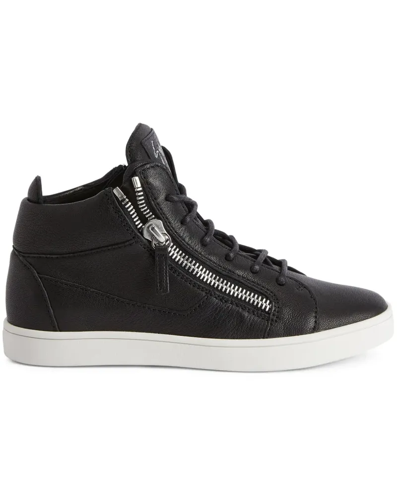 Giuseppe Zanotti Jamie High-Top-Sneakers aus Leder - Schwarz Schwarz