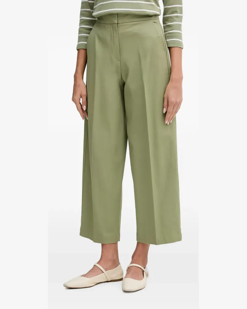 Benetton pressed-crease wide-leg trousers - Grün Grün
