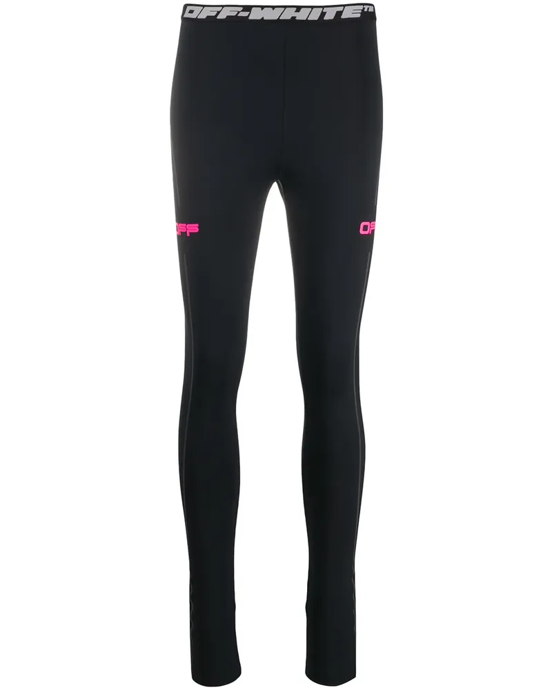 OFF-WHITE Leggings mit Logo-Print - Schwarz Schwarz