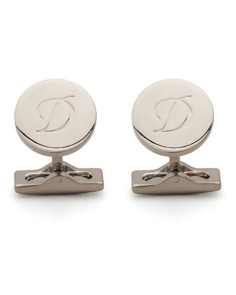S.T. Dupont Manschettenknöpfe mit Logo-Gravur - Silber Silber