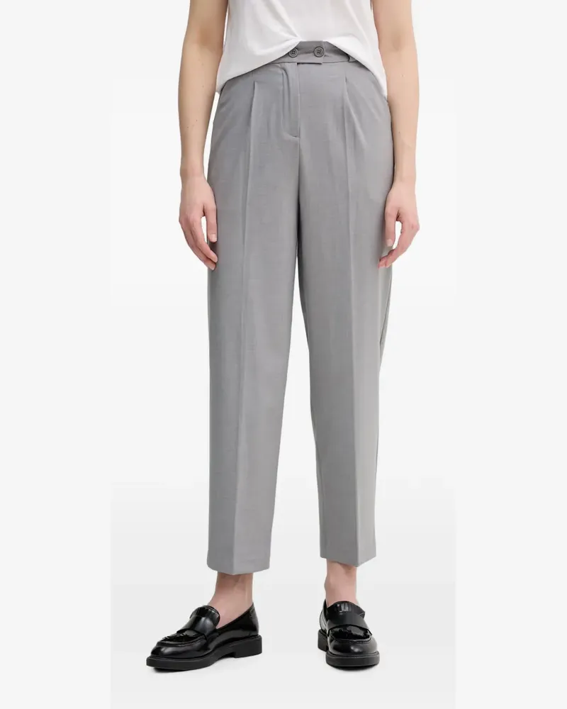 Benetton Straight-Leg-Hose mit Falten - Grau Grau