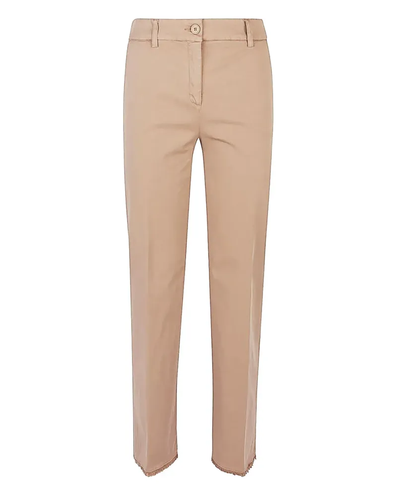 VIA MASINI 80 frayed-edge trousers - Nude Nude