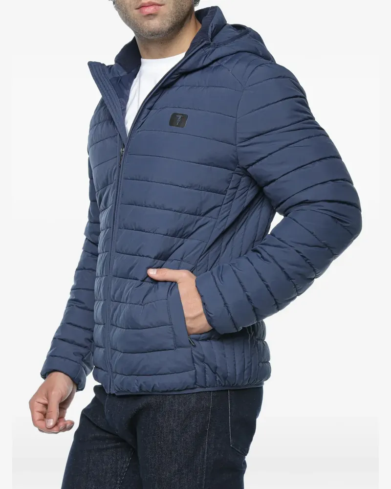 Trussardi padded hooded jacket - Blau Blau