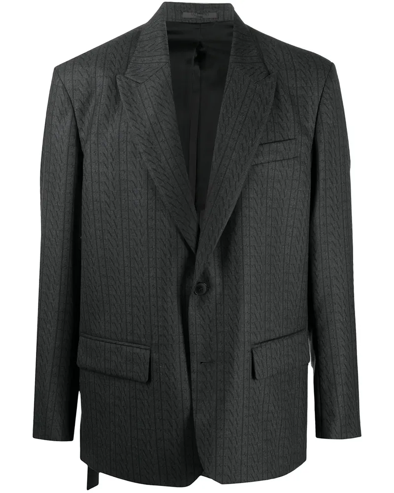Valentino Garavani Sakko mit VLTN-Print - Grau Grau