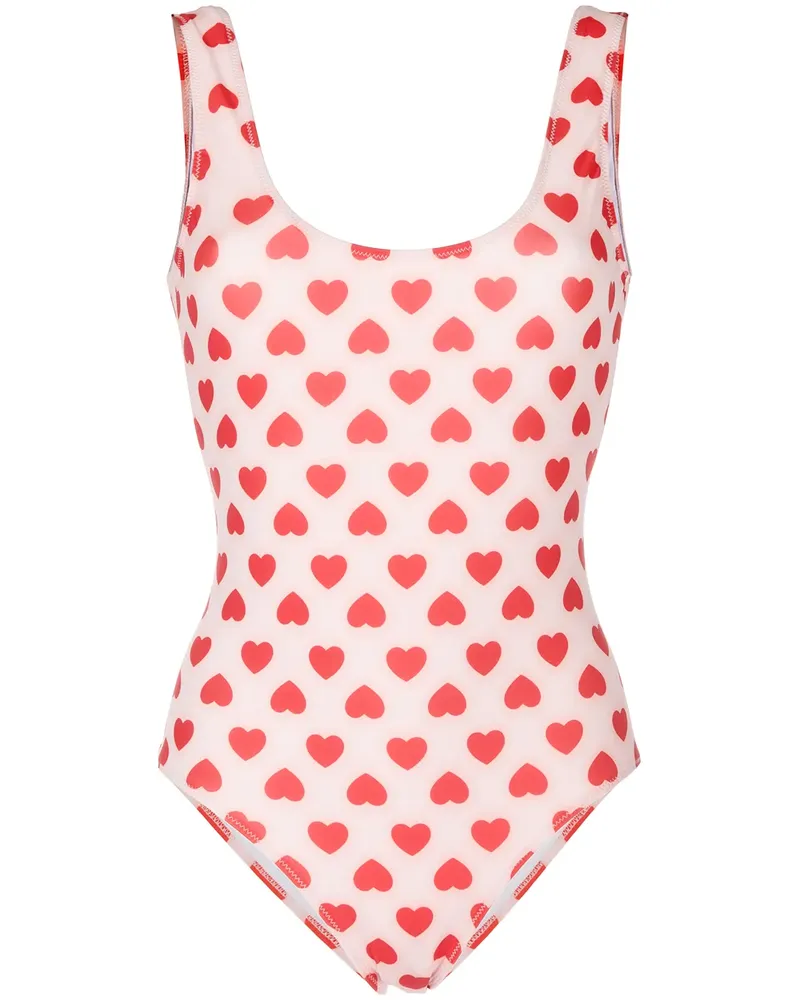 Natasha Zinko Supplex Hearts Badeanzug - Rot Rot