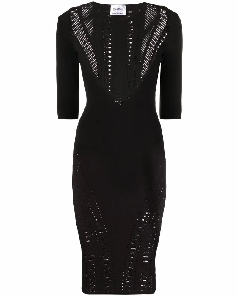 Wolford x Alberta Ferretti Ajouré Kleid - Schwarz Schwarz