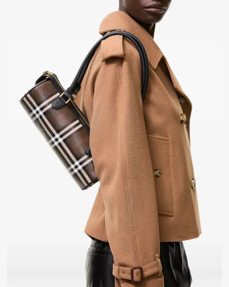 Burberry Mini Check Reisetasche - Braun Braun