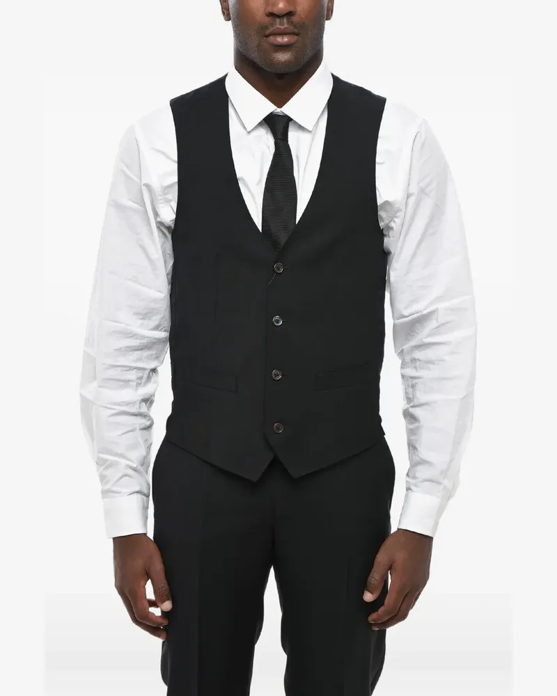 Corneliani Academy mohair-blend waistcoat - Schwarz Schwarz