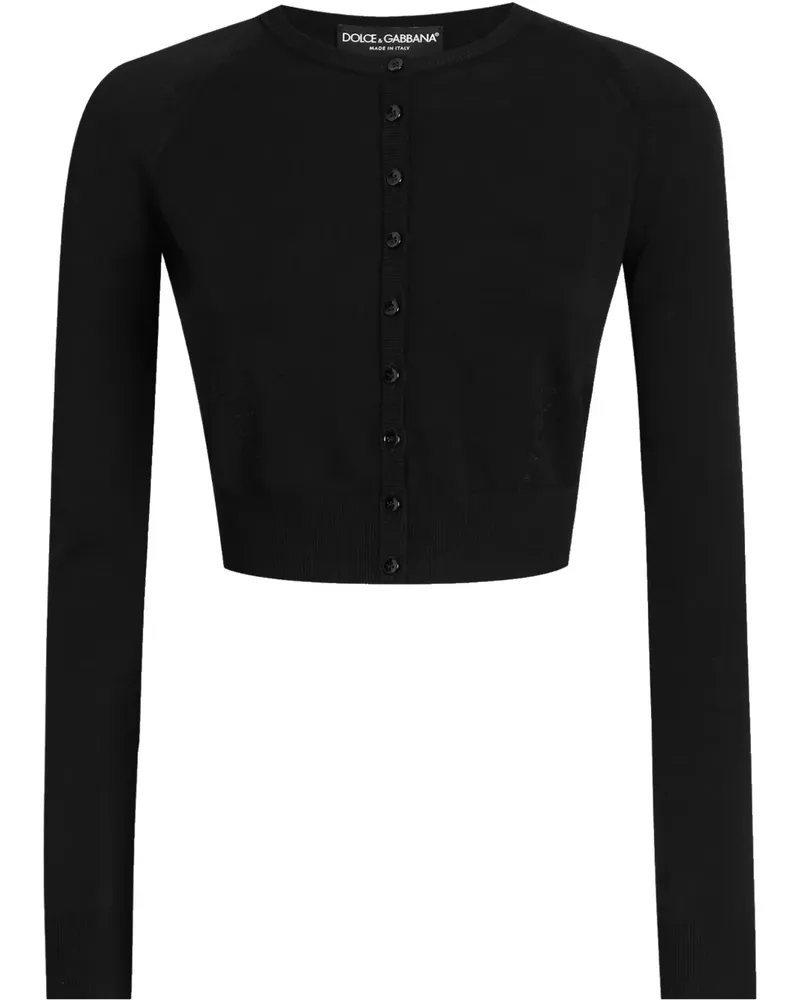 Dolce & Gabbana Gerippter Cardigan - Schwarz Schwarz