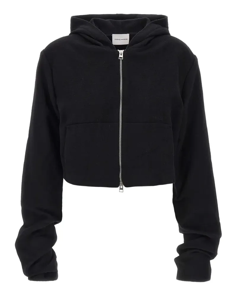 7 for all mankind cropped hoodie - Schwarz Schwarz
