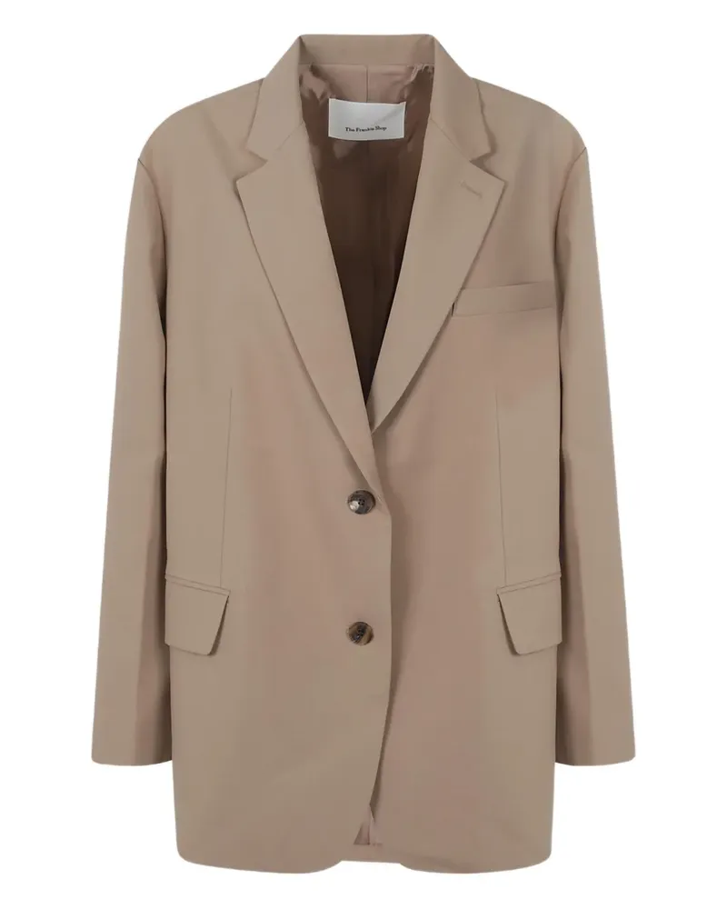FRANKIE Shop Bea button blazer - Nude Nude
