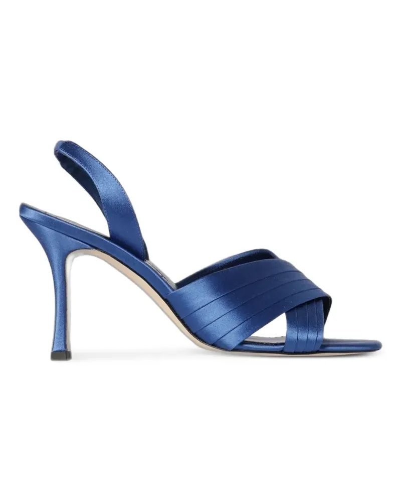 Manolo Blahnik Vierasan crossover-strap heeled sandals - Blau Blau