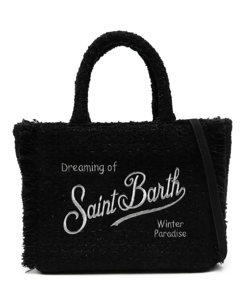 MC2 Saint Barth fringed embroidered tote bag - Schwarz Schwarz