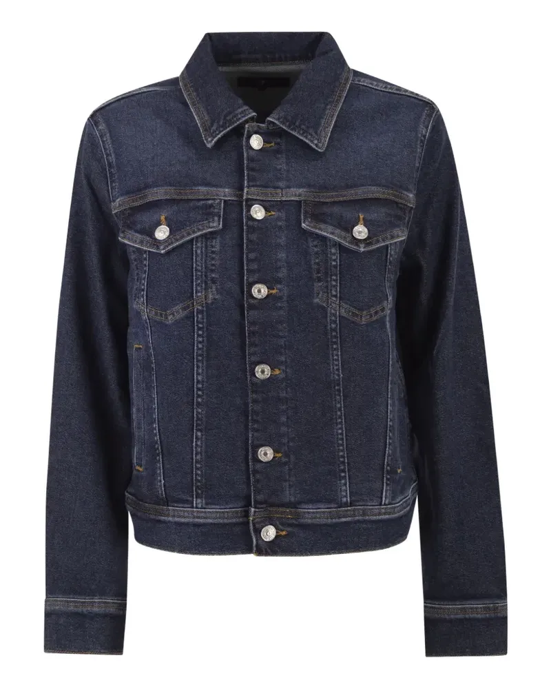 7 for all mankind contrast-stitch denim jacket - Blau Blau