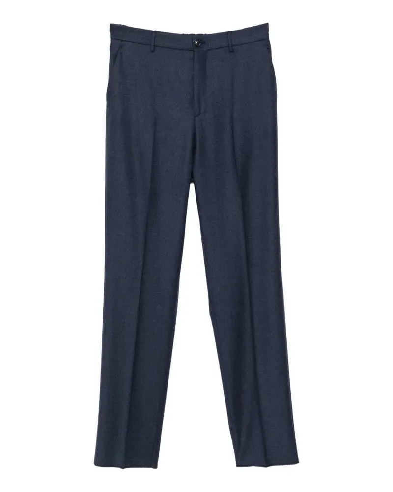 Etro pressed-crease elasticated-waistband trousers - Blau Blau