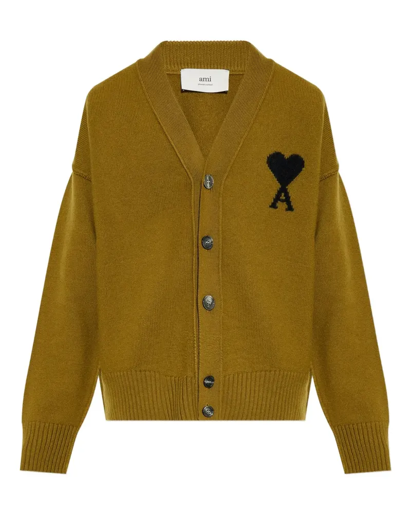 AMI Paris Ami de Coeur Cardigan - Gelb Gelb