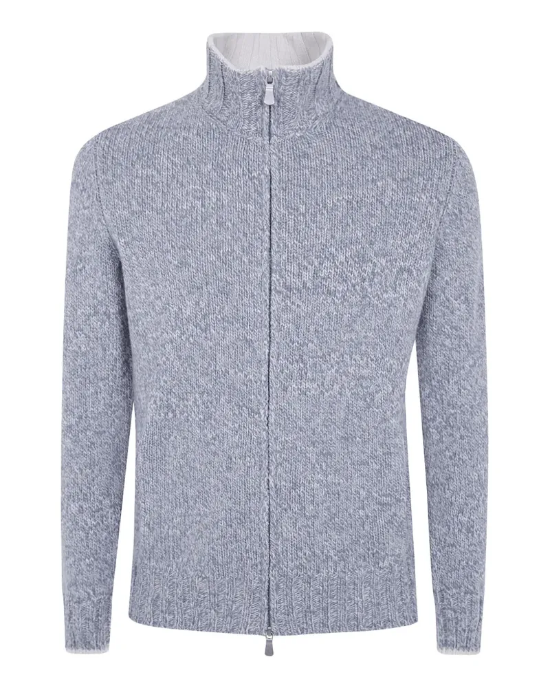 Gran Sasso zip-up knitted cardigan - Blau Blau