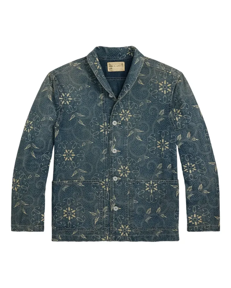 Ralph Lauren Jeansjacke mit Blumen-Print - Blau Blau