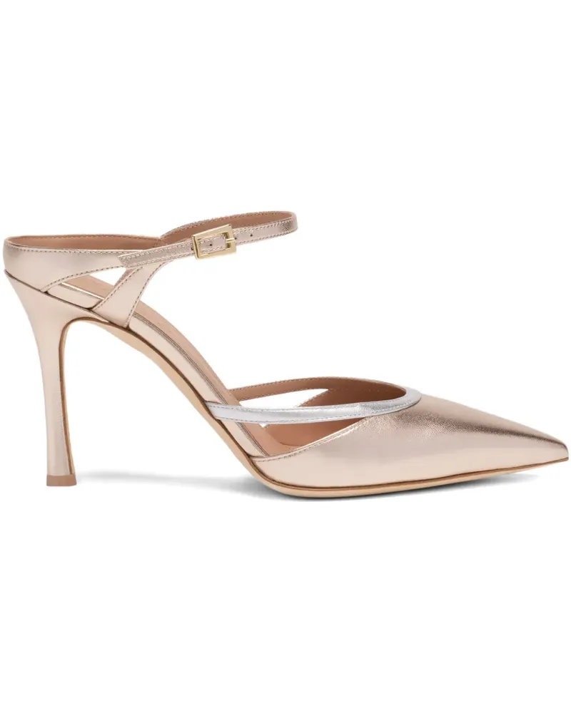Malone Souliers Yola Mules im Metallic-Look - Gold Gold