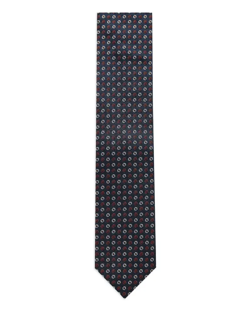 Corneliani Krawatte mit Blumenmuster - Blau Blau
