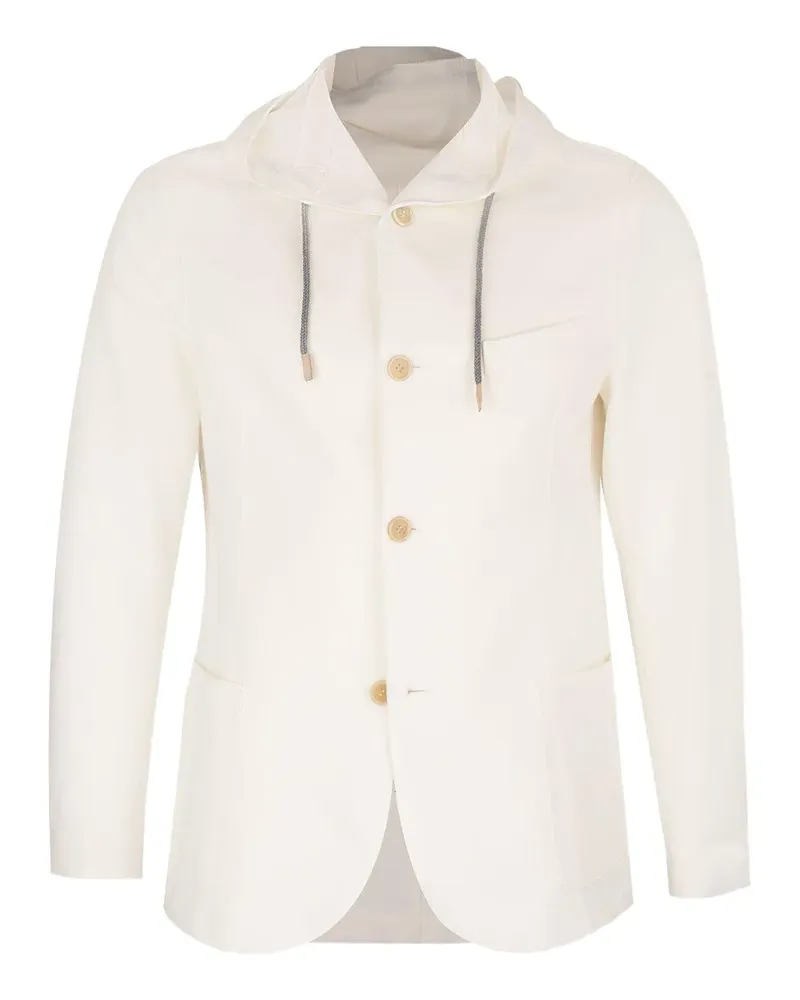 Eleventy hooded buttoned jacket - Weiß Weiß